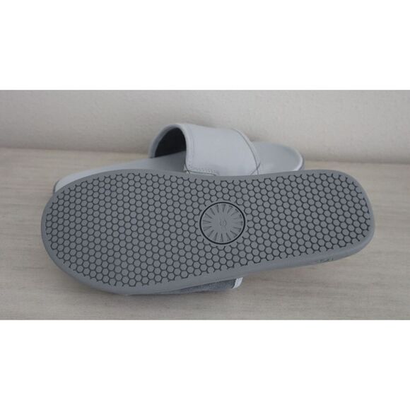UGG 1124900 Men's Sz 9 Glacier Gray Seaside Slide Leather/Suede Sandals - Picture 8 of 10